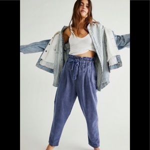 Free People Margate Pleated Trouser - XS - Shaded Lake